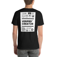 Load image into Gallery viewer, Short-Sleeve Unisex T-Shirt verified creator no border
