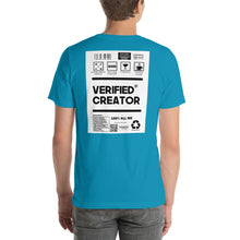 Load image into Gallery viewer, Short-Sleeve Unisex T-Shirt verified creator no border
