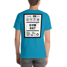 Load image into Gallery viewer, Short-Sleeve Unisex T-Shirt gym rat thin border print
