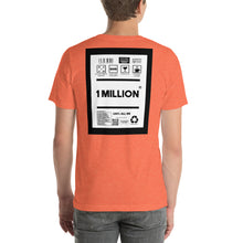 Load image into Gallery viewer, Short-Sleeve Unisex T-Shirt thin border back print 1 million
