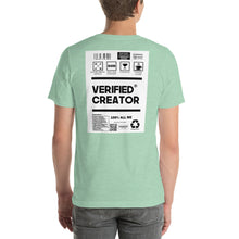 Load image into Gallery viewer, Short-Sleeve Unisex T-Shirt verified creator no border
