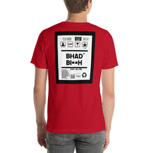 Load image into Gallery viewer, Short-Sleeve Unisex T-Shirt thin border back print bhad bitch
