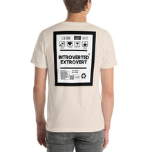 Load image into Gallery viewer, Short-Sleeve Unisex T-Shirt introverted extrovert thin border print
