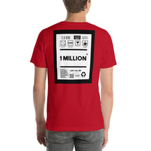 Load image into Gallery viewer, Short-Sleeve Unisex T-Shirt thin border back print 1 million
