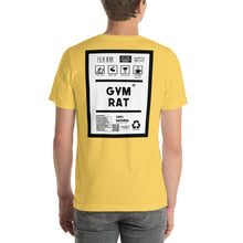 Load image into Gallery viewer, Short-Sleeve Unisex T-Shirt gym rat thin border print
