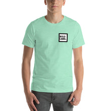 Load image into Gallery viewer, Short-Sleeve Unisex T-Shirt thin border back print bhad bitch
