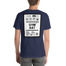 Load image into Gallery viewer, Short-Sleeve Unisex T-Shirt gym rat thin border print
