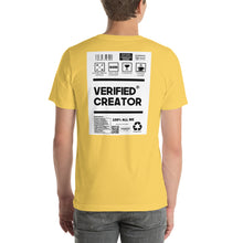 Load image into Gallery viewer, Short-Sleeve Unisex T-Shirt verified creator no border
