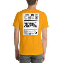 Load image into Gallery viewer, Short-Sleeve Unisex T-Shirt verified creator no border
