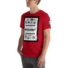 Load image into Gallery viewer, Short-Sleeve Unisex T-Shirt introvert front print
