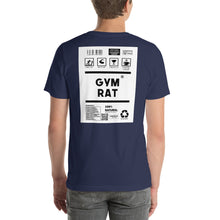 Load image into Gallery viewer, Short-Sleeve Unisex T-Shirt gym rat no border
