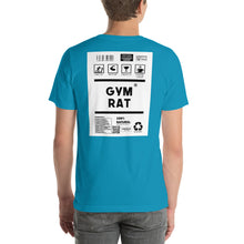 Load image into Gallery viewer, Short-Sleeve Unisex T-Shirt gym rat no border
