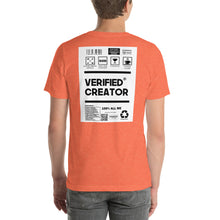 Load image into Gallery viewer, Short-Sleeve Unisex T-Shirt verified creator no border
