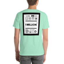 Load image into Gallery viewer, Short-Sleeve Unisex T-Shirt thin border back print 1 million
