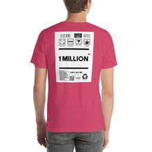 Load image into Gallery viewer, Short-Sleeve Unisex T-Shirt bordless back print 1 million
