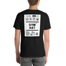 Load image into Gallery viewer, Short-Sleeve Unisex T-Shirt gym rat thin border print
