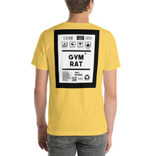 Load image into Gallery viewer, Short-Sleeve Unisex T-Shirt gym rat thick border print
