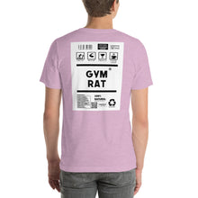 Load image into Gallery viewer, Short-Sleeve Unisex T-Shirt gym rat no border
