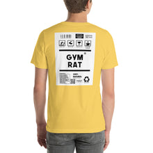 Load image into Gallery viewer, Short-Sleeve Unisex T-Shirt gym rat no border
