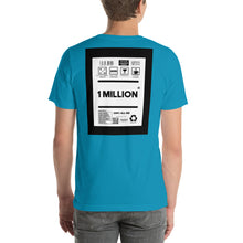 Load image into Gallery viewer, Short-Sleeve Unisex T-Shirt thick back print 1 million
