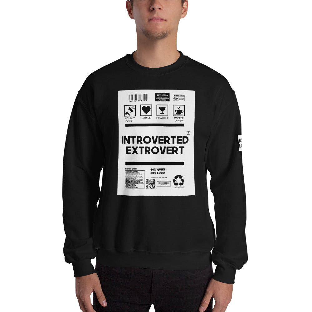 Unisex introverted extrovert borderless Sweatshirt