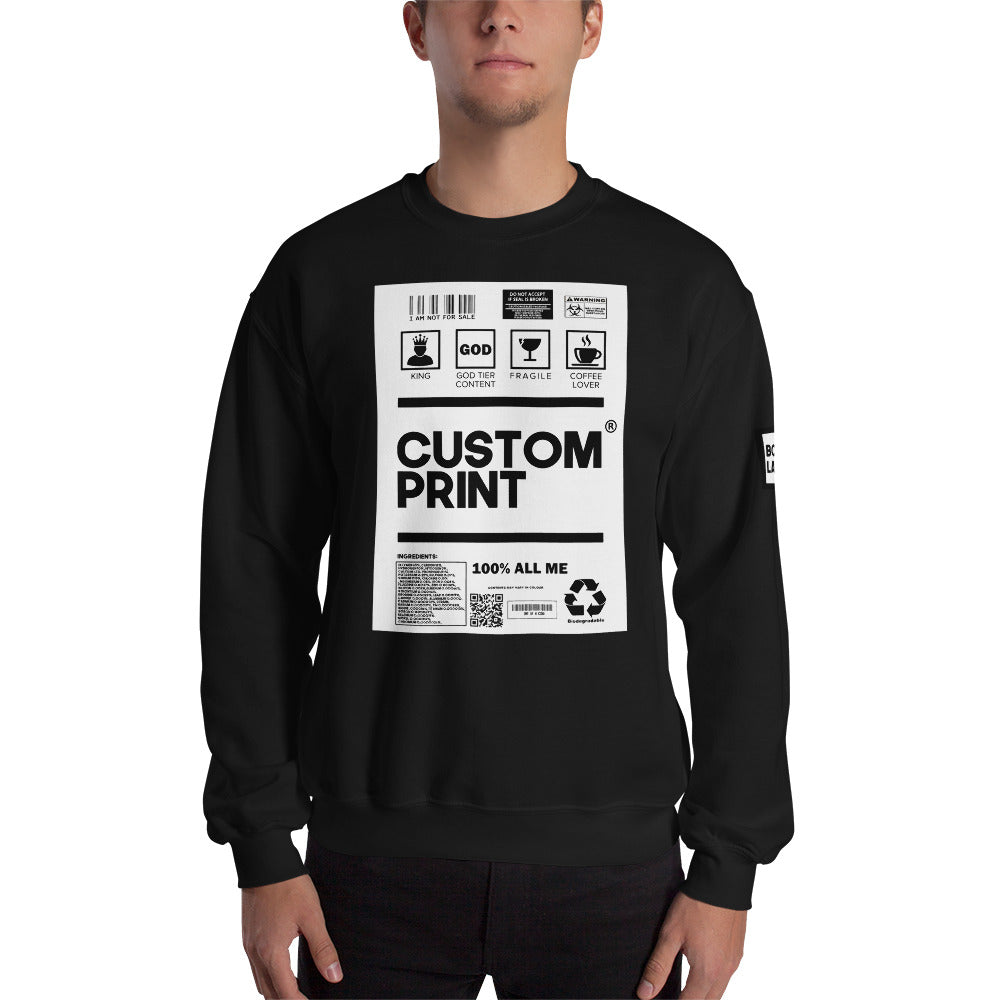 Custom Word Print Unisex Sweatshirt