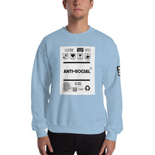 Load image into Gallery viewer, Anti-social front print borderless Unisex Sweatshirt
