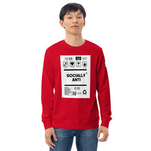 Load image into Gallery viewer, socially anti Unisex Sweatshirt
