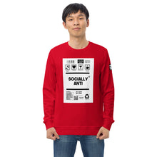 Load image into Gallery viewer, socially anti Unisex Sweatshirt
