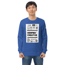 Load image into Gallery viewer, Verified Creator Unisex Sweatshirt
