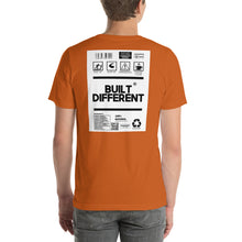 Load image into Gallery viewer, built different back print Short-Sleeve Unisex T-Shirt
