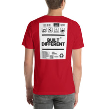 Load image into Gallery viewer, built different back print Short-Sleeve Unisex T-Shirt
